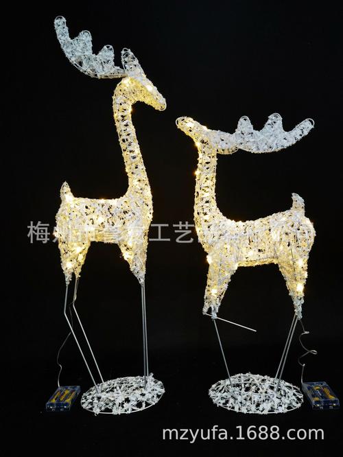铜线灯圣诞鹿铁艺驯鹿铁丝造型圣诞驯鹿圣诞鹿热销中
